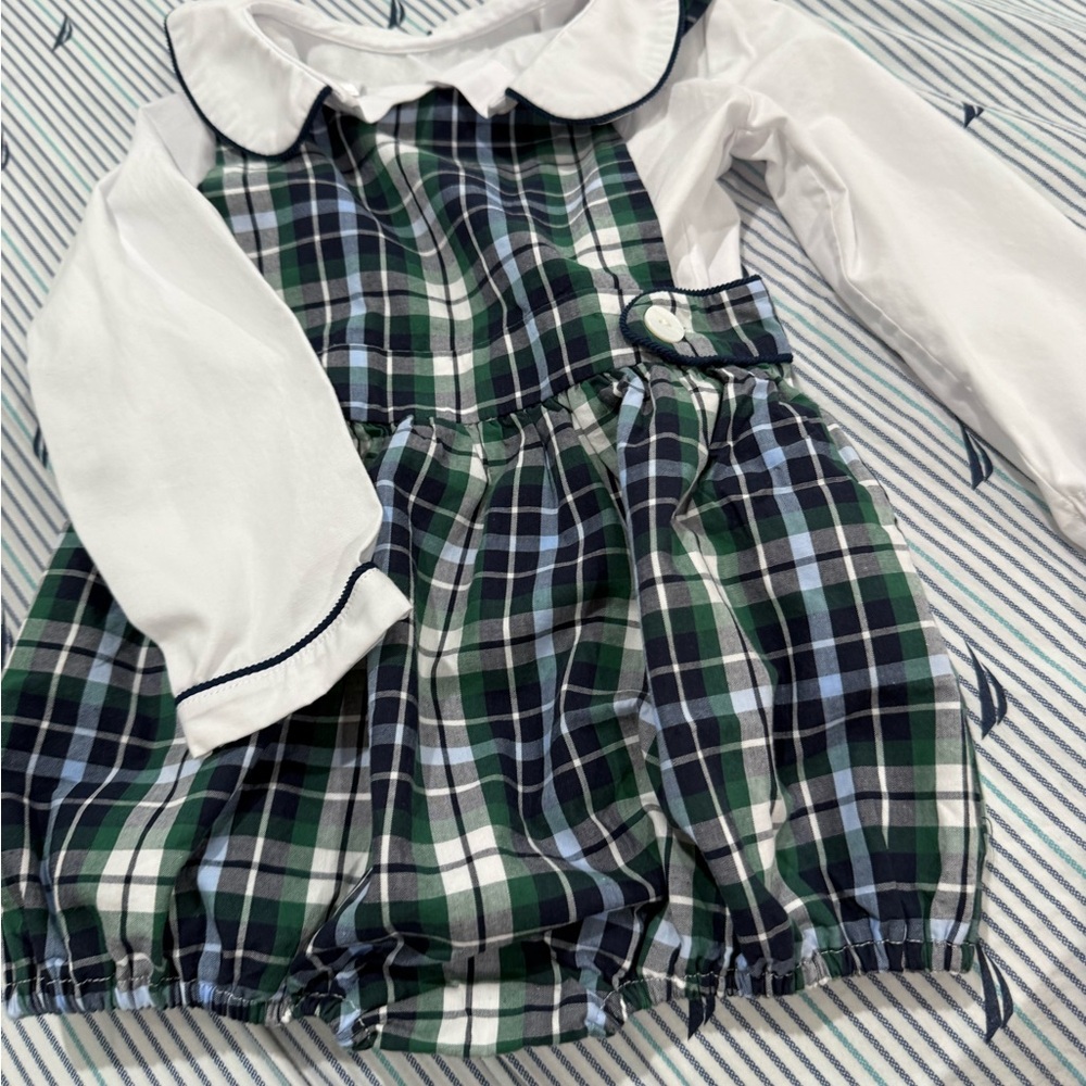 Plaid Dress with White Collar